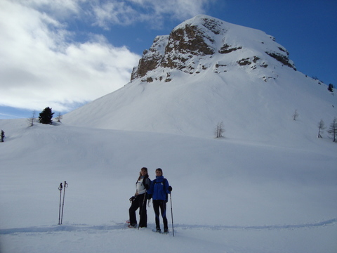 Passo Rolle – Castellaz  2333m mit Schneeschuhen  Abgekürzt wegen Lavinengefahr