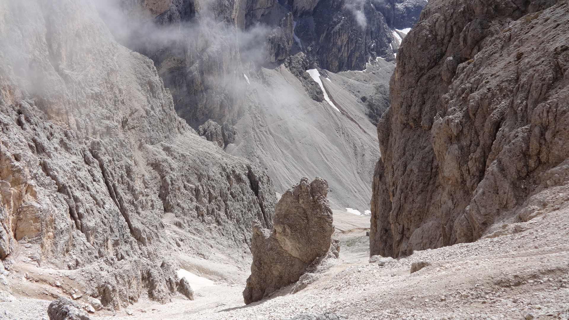 Antermoiasee  von der Gardecciahütte über Klettersteig Scalette